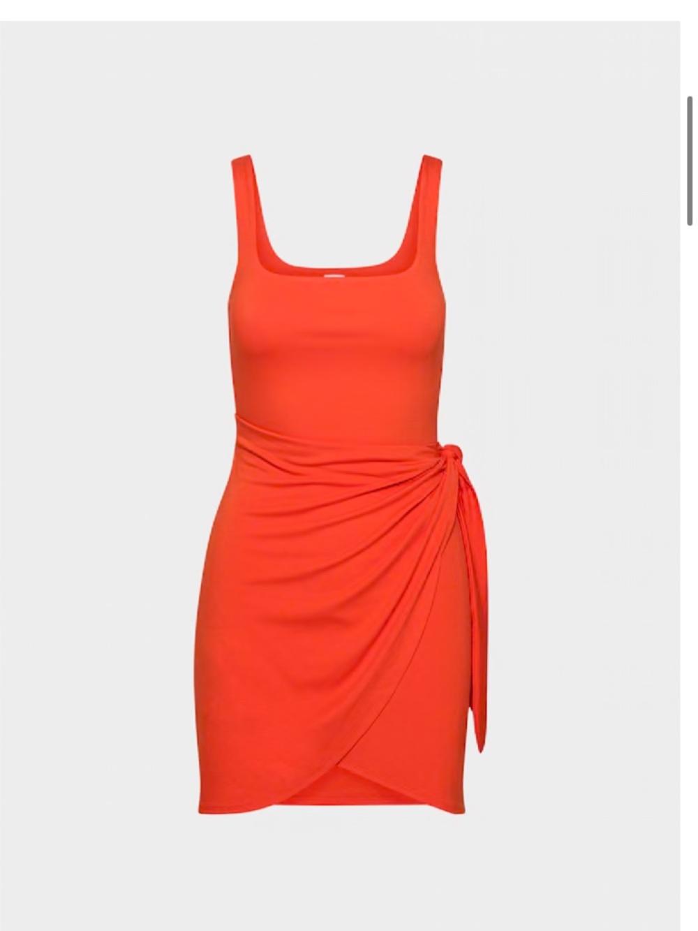 Aritzia Stretchy Wrap Dress Orange/Red
